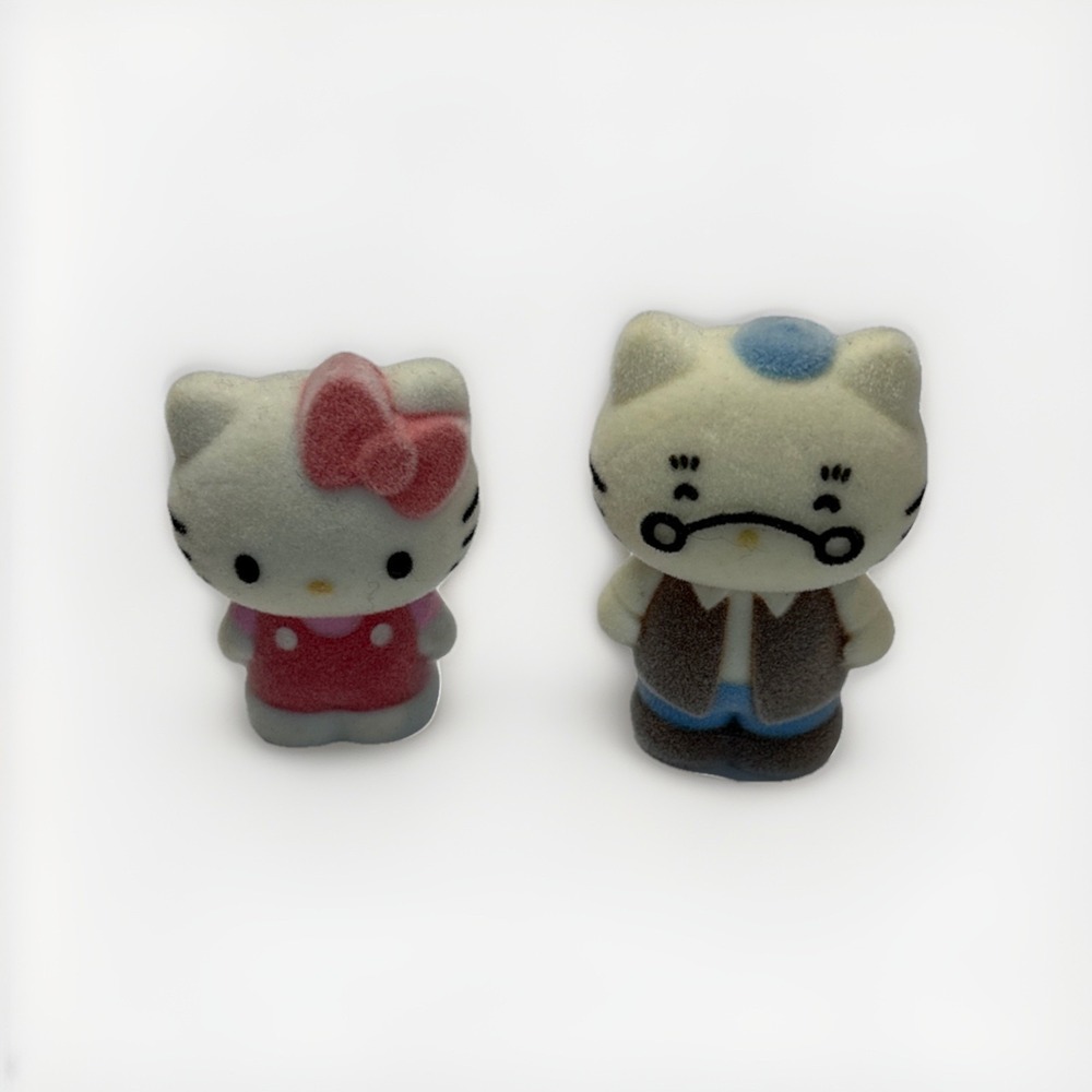Hello‎ Kitty Sanrio Grandpa And Hello Kitty PVC Figure 2012 Cake Topper 1 5/8"